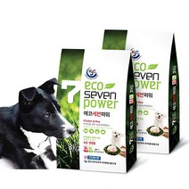 에코세븐파워 3kg 강아지사료 기호성좋은 애견사료, 1000개, 닭,과일/야채,밀,곡물