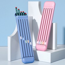 [어린이선물] 필기구세트 안전확인 교정연필내장 내구성필통 연필깎이, 블루