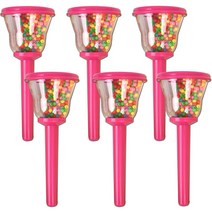 베이비 마라카스 6개 세트 분홍/파랑/초록/노랑 쉐이킹벨 악기세트 악기놀이 교구, 분홍