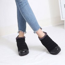 엘르 키높이 패딩 털 하이탑 방한화 4cm