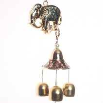 브로스코리아 도어벨 엄선 문종 풍경 현관문종 차임벨 문장식 문종/풍경, C04 젠틀코끼리 문종-그린(파)