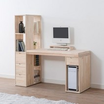 1200 원목 인테리어 컴퓨터 책장책상세트 프린터선반 데스크 노트북 게이밍