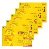 종근당 면역력 증진엔 어린이 홍삼 비타민D 아연 젤리 30포 / 6년근홍삼 진세노사이드 함유, 5개, 600g
