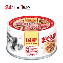 아이시아 먀우먀우 토비키리 60g 24개입 고양이캔, 참치