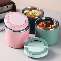 보온도시락 휴대용 스테인리스 국컵 티포트 보온통 도시락 싱글 국담기 밀봉된 죽컵 북유럽스타일의 아침 컵 T04-핑크 스테인리스 내피 1L