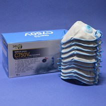 크린탑 안면부여과식 보형물방진마스크1급 C750V 8390945 분진 미스트 흄 냄새 C750VB
