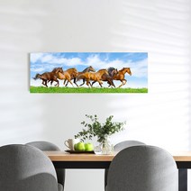 출세운 팔마도 칠마도 행운을부르는 말그림 사장님 회장님 캔버스 액자, 27.초원의 야생마