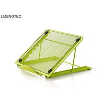 노트북 거치대 트웰브사우스 누워서 Lizengtec 스탠드 스테인레스 스틸 페인트 6 단계 조절 가능한 접이식 휴대용 모든 최대 15 인치에 적합, lz-1115-그린