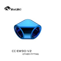 커스텀수냉 고사양컴퓨터 게이밍데스크탑 BYKSKI-G1/4 ''스레드 90 도 피팅 어댑터 수냉, 한개옵션1, 05 blue
