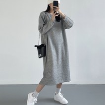 메이필 여성용 박스 니트 롱원피스
