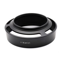 후지 필름 XF 35mm f/2 R 렌즈 실버/블랙 용 LHXF352 나사 금속 후드 교체, 02 Silver