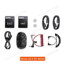 무선마이크 방송용 ASMR 스튜디오 핸디 Godox MoveLink 무선 라발리에 카메라 마이크 송신기 M1 M2 II 업그레이드, 9.II M1 Black