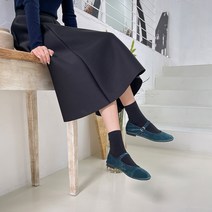 [일반안감/뽀글이안감/당일출고] 꼼꼼구두 샤베트 편한 말랑 투톤 여자 단화 메리제인 벨벳 플랫슈즈(1.5cm)