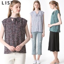 [리스트(LIST)] 올오버 쉬폰 타이 블라우스 (택가격:108000원)