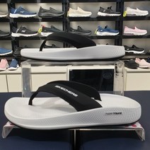 (스케쳐스)남성용 하이퍼 슬라이드 굳이어창 쪼리샌들 SP0MSCDM021 블랙화이트 BKW