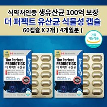 과민성 대장 잦은 잔변감 장내 가스 제거 복부 팽만감 쾌변 소화 분해 효소 예민한 장 트러블 건강 관리 락토바실러스 복합물 100억 보장 프로바이오틱스 생 유산균 영양제 60캡슐, 2개