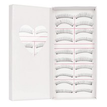 Colorlife 속눈썹 속눈썹 속눈썹 10 쌍 3D 속눈썹 속눈썹 여배우 속눈썹 자연 클러스터 모양 검은 자연 축 부드럽고 수제