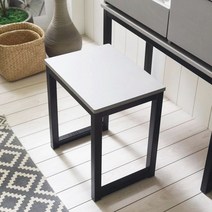 가구샘 스틸 의자 H5751 수도권 스툴, 화이트