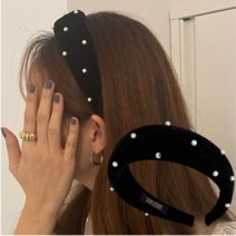 론조모니 진주 헤어밴드 머리띠