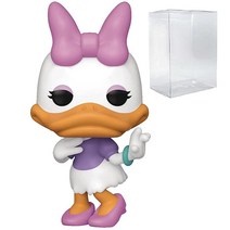 POP 디즈니 클래식: 미키와 친구들 - 데이지 덕 Funko 비닐 피규어 (호환 가능한 박스 프로텍터 케이스 번들) 멀티컬러 9.5cm(3.75인치)