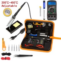 전기용접기 스포트용접기 미니스폿용접기 온도 조절 전기 납땜 인두 키트 110V 220V 80W XL830L 멀티미터, 07 as show_01 220V EU PLUG