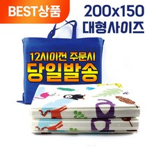 보노샵 돗자리 대형 두꺼운 휴대용 피크닉매트, 200x150 대형