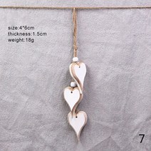 발렌타인데이 북유럽 나무 하트 디자인 파티 웨딩 발렌타인 데이 빈티지 DIY 공예 펜던트 홈, G