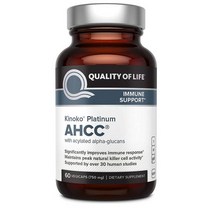 Quality of Life Labs 키노코 프리미엄 AHCC 750mg 60캡슐, 2개, 750 mg-(2개1세트), 60정