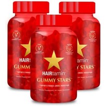 멀티비타민 HAIRtamin 비건 구미 스타 헤어 비타민 비 GMO 건강한 모발 피부와 손톱을 유지하기 위한 천연 비오틴 종합비타민 보충제, [02] 90개(3팩)