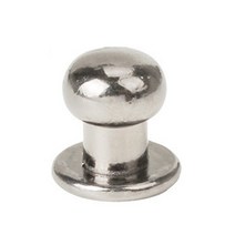 라운드리벳 둥근머리리벳 나사형 리벳 가죽공예 단추 벨트 파우치 부자재 5x7 mm, 골드, 1개