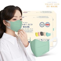 스마트에코 이유 성인용 민트 100매 새부리형 국내생산 마스크, 50매입, 2개