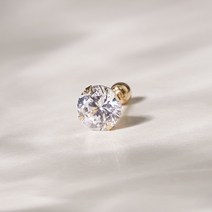 쥬넬 14K 크리스탈 큐빅 프레스 피어싱