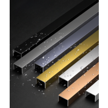 ㄷ자 몰딩 알루미늄 벽 천장 벽면 미장용 코너 비드, 6x11mm 브러시드 실버, 3m