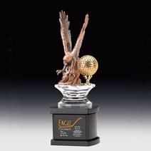 A7262 _ 크리스탈 금속 주석 청동 독수리 이글 알바트로스 트로피 기념패 상패 골프 이글패 eagle albatross, 브라운