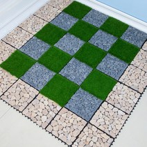 셀프 시공 데크 타일 10p 인테리어 돌 바닥 인조잔디 나무 자갈 bluestone 대리석 diy, 거친 색 10개세트