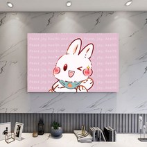 명화 티비 TV 덮개 가리개 인치 종류별 모니터 북유럽 먼지 커버 범용 예쁜19 42 55 65 70 액자 풍경 HA3, 50인치 토끼