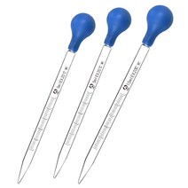 파란 유리스포이드 1ml~10ml 스포이트 과학실험 키트, 2 파란 유리스포이드 3ml