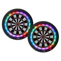 다트보드 LED 전기 벽걸이 술집 보드게임 발광 전등, 블루 앤 레드+ 설치 부품