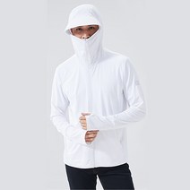 자외선차단 낚시복 비치웨어 스포츠웨어 의류, 남성용, L, 화이트