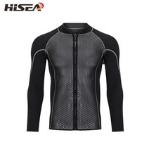 프리다이빙슈트 Hisea-2.5mm 네오프렌 다이빙 자켓 2mm 바지 잠수복 윈드 서핑 상어 피부 낚시 스노클링 탄, 02 tops_06 XXL