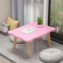 혼술상 1인가구 밥상 나무상 다과상 간이책상 술상 1인용책상 좌상 간이테이블 좌식테이블, 60x40x40 핑크