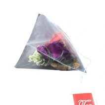 100PCS 피라미드 티백 필터 나일론 티백 싱글 스트링 라벨 투명 빈 일회용 나일론 티 인퓨저 가방 선물, 6.5*8cm