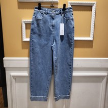 BCBG 비씨비지 봄24 롤업 배기 데님 바지 B4A2P355