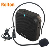 ROLTON K400 유선 마이크가있는 휴대용 음성 증폭기 메가폰 부스터 라우드 스피커 FM 라디오 MP3 교사 훈련, 1개, CHINA, Red