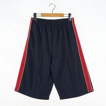 교복몰 화이트 두줄 레드라인 네이비 반바지 체육복 하의 상