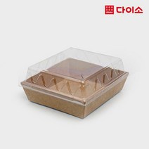 [다이소]크라프트정사각도시락 4P세트-1021622