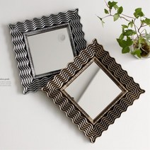 유니크 벽걸이장식 앤틱 사각 미니거울 심플 상가 특이한 침실 가게 벽꾸미기 거실 이쁜 모던, B(스톤) 골드