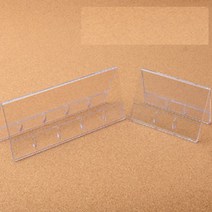 투명 플라스틱명패 테이블용 이름표꽂이 거치대 홀더, 100x70mm