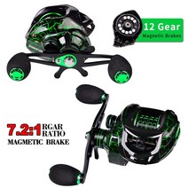 【낚시용 릴】새로운 금속 물 드롭 휠 도로 아시아 휠 낚시 휠 낚시 휠 블랙 낚시 휠 낚시 휠 낚시 장비, (딥와이어컵낚시휠)왼손, 검정과 녹색