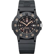 Luminox 오리지널 네이비 씰 XS.3001. EVO.OR 맨즈 워치 43 mm - 다이브 워치 블랙 데이트 기능 첨부 200 m방수 블랙 다이브 워치